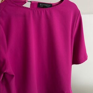 Eloquii Hot Pink Blouse